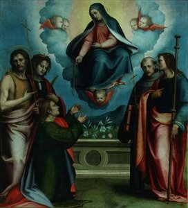 La Vierge de la Ceinture Sacrée avec SS. Thomas, Jean-Baptiste, Louis, Jean Gualberto et Joseph - Giovanni Antonio Sogliani
