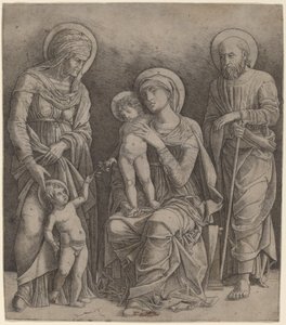 Sainte Famille avec Sainte Élisabeth et le Petit Saint Jean - Giovanni Antonio da Brescia, after Andrea Mantegna