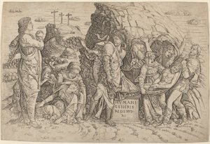 La Mise au tombeau - Giovanni Antonio da Brescia, after Andrea Mantegna