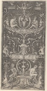 Panneau ornemental inscrit "Victoria Augusta" - Giovanni Antonio da Brescia after Nicoletto