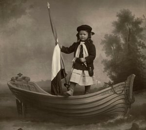 Portrait de Lidia Mastracchio avec drapeau - Phillipe de Marlier