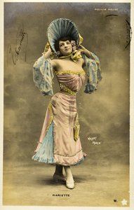 Carte postale : Moulin Rouge - Portrait de Mariette, artiste de music-hall
