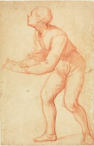 Jeune homme debout avec les bras étendus
