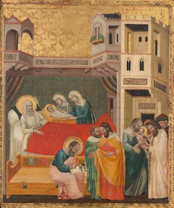 La naissance, le baptême et la circoncision de Saint Jean-Baptiste, vers 1335