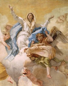 Assomption, par Giovanni Battista Tiepolo, détail, Oratoire de la Pureté, Udine