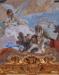Palais Clerici, la Galerie des Tapisseries ou la Salle Tiepolo : "Le Quadrige du Soleil illumine le monde" (détail) - Giovanni Battista Tiepolo