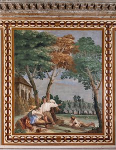 Chambre des invités, salle des scènes rurales : "Le repos du paysan" - Giovanni Battista Tiepolo