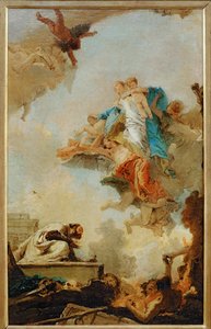 La Vierge du Carmel apparaissant a Saint Simeon Stock ... - Giovanni Battista (1696 1770) Tiepolo