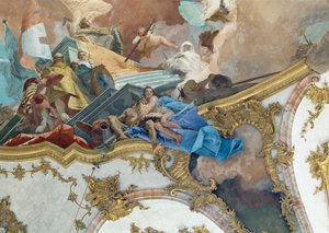 Peinture sur le panneau de plafond de la Kaisersaal, la salle de l