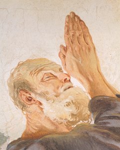 Abraham et les anges, par Giambattista Tiepolo (1696-1770), fresque, (détail), Palais de l