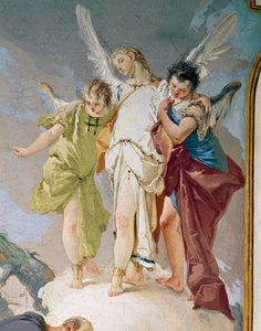 Abraham et les anges, par Giovanni Battista Tiepolo, détail, Palais Patriarcal, Salle des Hôtes, Udine - Giovanni Battista Tiepolo