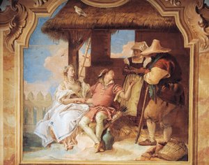 Angelica et Medoro prenant congé des paysans