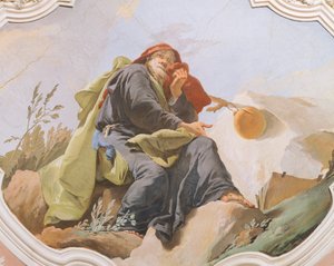 Le prophète Isaïe, fresque, plafond de la salle rouge, palais de l