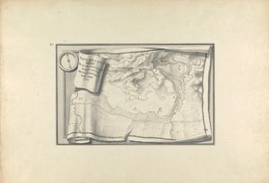 Plan des ruines de Sardes avec vestiges de bâtiments anciens encore existants en 1750 - Giovanni Battista Borra