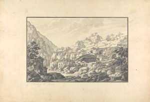 Vue de la source de la rivière Lycus (Nahr el-Kelb)