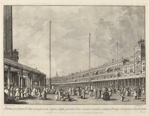 Procession de la Fête-Dieu sur la Piazza San Marco - Giovanni Battista Brostoloni