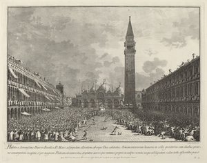 Le Doge porté autour de la Piazza San Marco, 1763-1766 - Giovanni Battista Brostoloni
