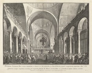 Le Nouveau Doge Élu Présenté au Peuple à San Marco, 1763-1766 - Giovanni Battista Brostoloni