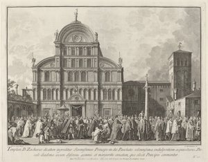 Visite du Doge à San Zaccaria le jour de Pâques - Giovanni Battista Brostoloni