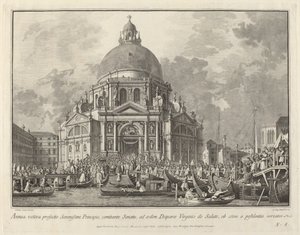 Visite annuelle du Doge à Santa Maria della Salute - Giovanni Battista Brustolon after Canaletto