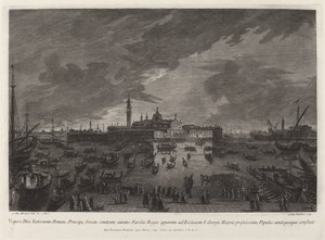 Procession de la veille de Noël à San Giorgio Maggiore - Giovanni Battista Brustolon after Giovanni Battista Moretti