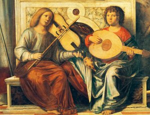 Chérubins jouant des instruments de musique