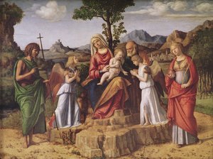 Conversation sacrée (La Sainte Famille entourée d