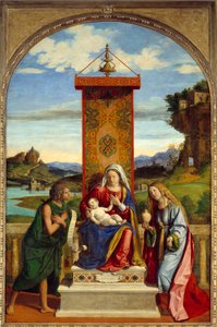 La Vierge avec un enfant entre Saint Jean-Baptiste et Sainte Marie Madeleine