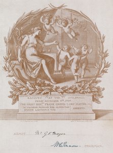 Invitation à un banquet au Guildhall, Londres, le 9 novembre 1900 - Giovanni Battista Cipriani