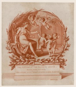 Invitation à dîner au Mansion House, Londres, le 28 mars 1796 (gravure) - Giovanni Battista Cipriani
