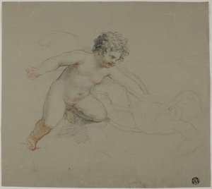 Deux Putti se battant - Giovanni Battista Cipriani