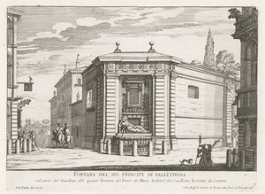 Fontaine de Diane des Quatre Fontaines à Rome - Giovanni Battista Falda