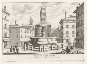 Fontaine sur la Piazza Giudia à Rome