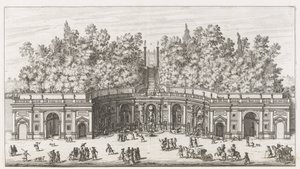 Théâtre des Eaux dans les jardins de la Villa Aldobrandini à Frascati - Giovanni Battista Falda