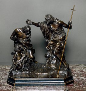 Le baptême de Jésus. Sculpture en bronze - Giovanni Battista Foggini