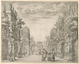 Décor de scène pour la scène 3, "La Vita Humana overo," de "Il Trionfo della Pieta"