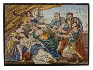Une fine plaque micromosaïque italienne - Giovanni Battista Luchini