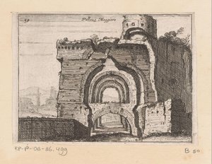 Palazzo Maggiore (Gezichten op Rome, Alcune vedute et prospettive di luoghi dishabitati di Roma) - Giovanni Battista Mercati