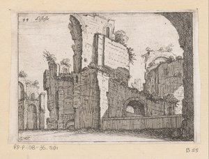 Vestiges des thermes de Caracalla à Rome - Giovanni Battista Mercati