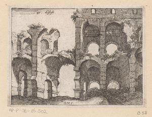 Vestiges du Colisée à Rome - Giovanni Battista Mercati