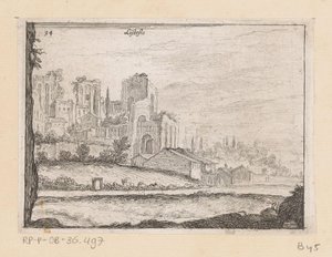 Ruines du Palazzo Maggiore à Rome - Giovanni Battista Mercati