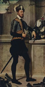 Un chevalier avec son casque de joute, 1554-1558, 1936