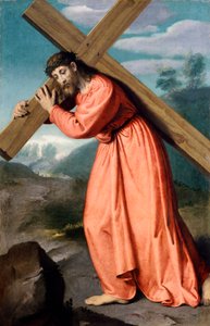 Christ portant la croix, par Giovanni Battista Moroni, Sanctuaire de Notre-Dame des Larmes, Albino - Giovanni Battista Moroni