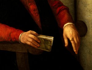 Portrait présumé de François Rabelais (1494-1553), écrivain et médecin français (détail) - Giovanni Battista Moroni