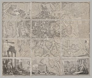 Nuova pianta di Roma data in luce da Giambattista Nolli l’année MDCCXLVII, connue sous le nom de La Pianta Grande di Roma - Giovanni Battista Nolli