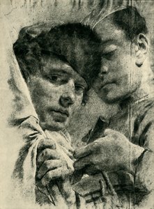 Tambour et porte-drapeau