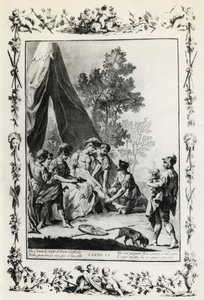 Jérusalem délivrée, chant XI, illustration de Giovanni Battista Piazzetta pour le poème de Torquato Tasso, édition publiée à Venise en 1745, Italie - Giovanni Battista Piazzetta