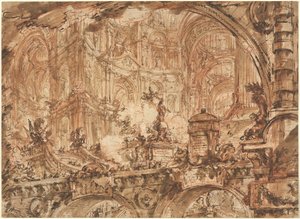 Un intérieur palatial magnifique - Giovanni Battista Piranesi
