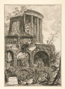 Autre vue du temple de la Sibylle à Tivoli, de Vedute di Roma