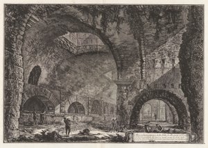 Autre vue de la Villa de Mécène à Tivoli, de Vedute di Roma